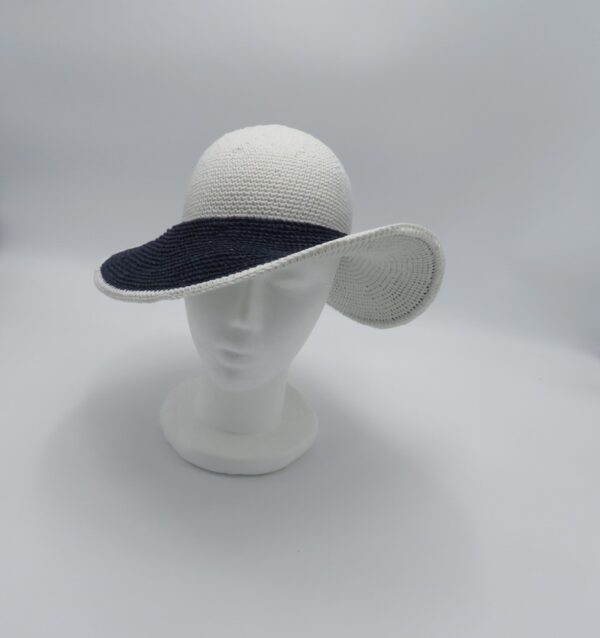 cappello tesa bianco - immagine 3